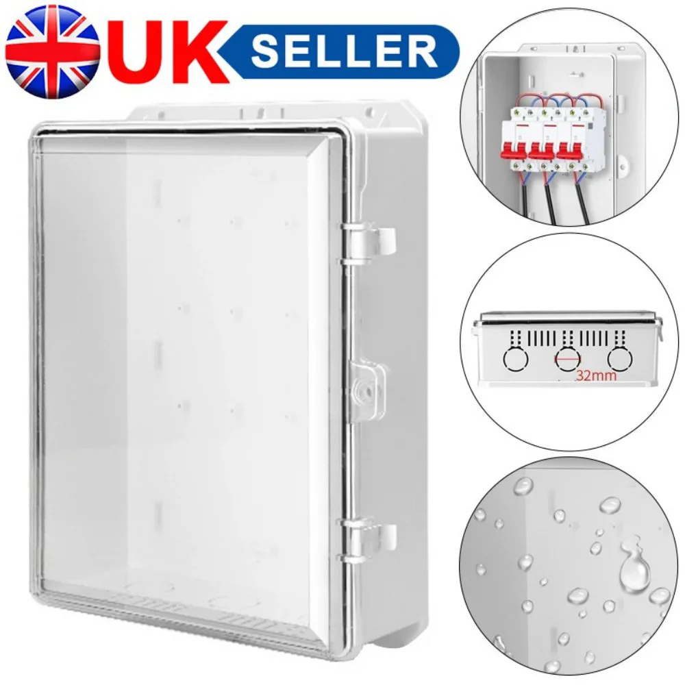 Junction Box Clear Cover Outdoor Dustproof Enclosure Boxes Weatherproof Electric