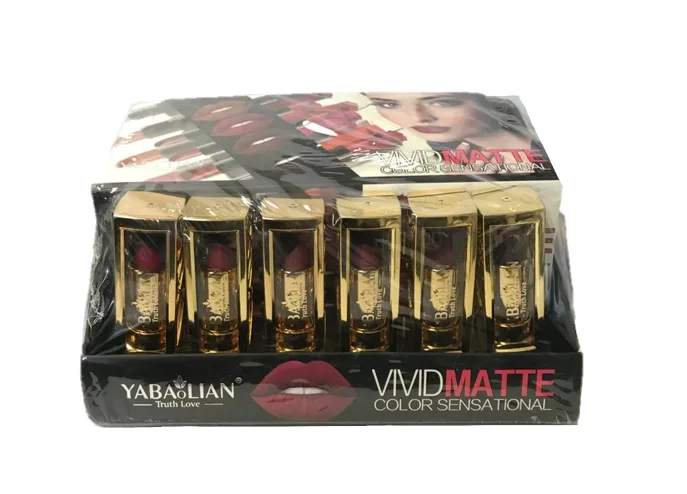 Yabaolian Vivid Matte Lipstick Assorted Colours Box Of 24
