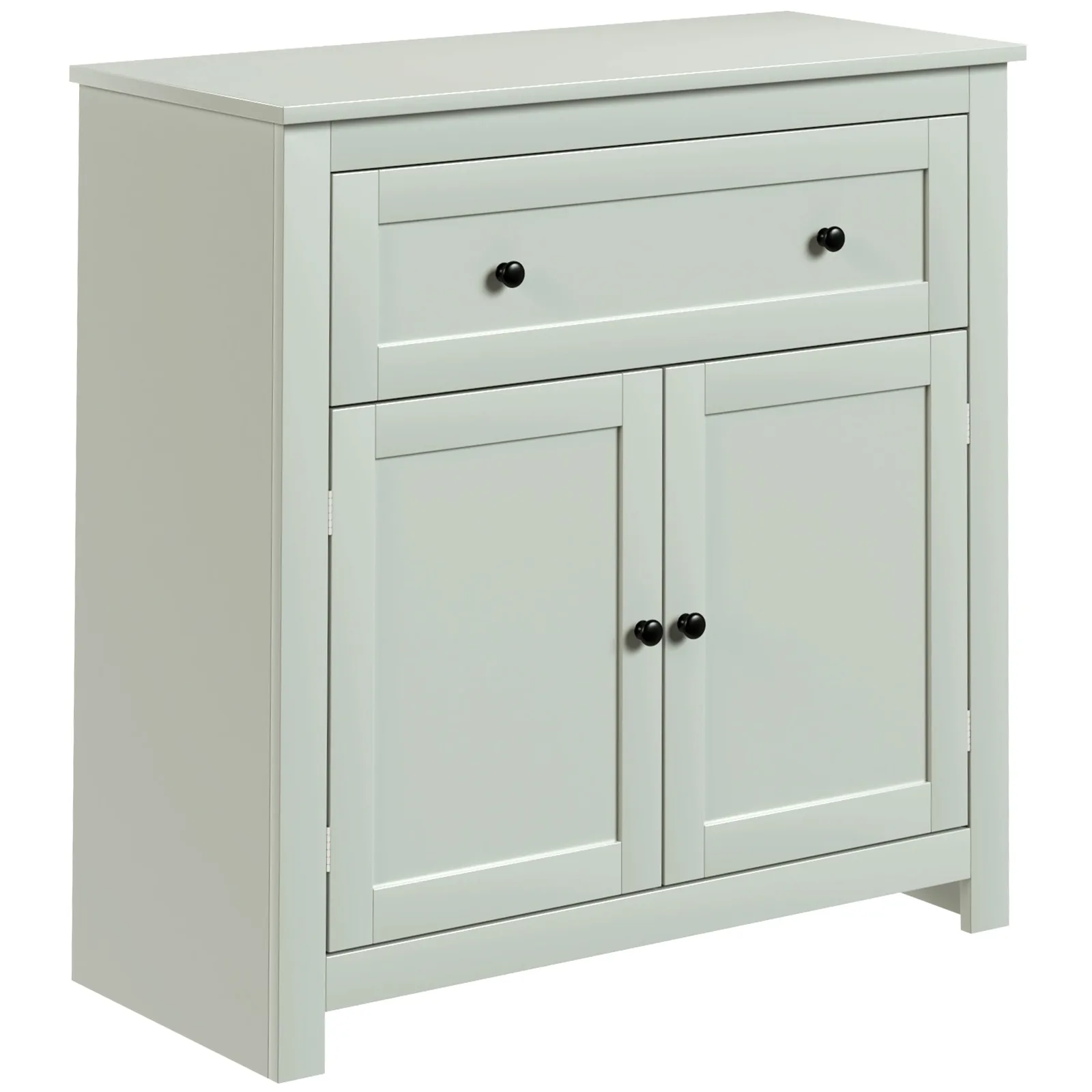 HOMCOM Sideboard Storage Cabinet, Modern Kitchen Cupboard with Adjustable Shelf, Drawer and Double Doors, Green