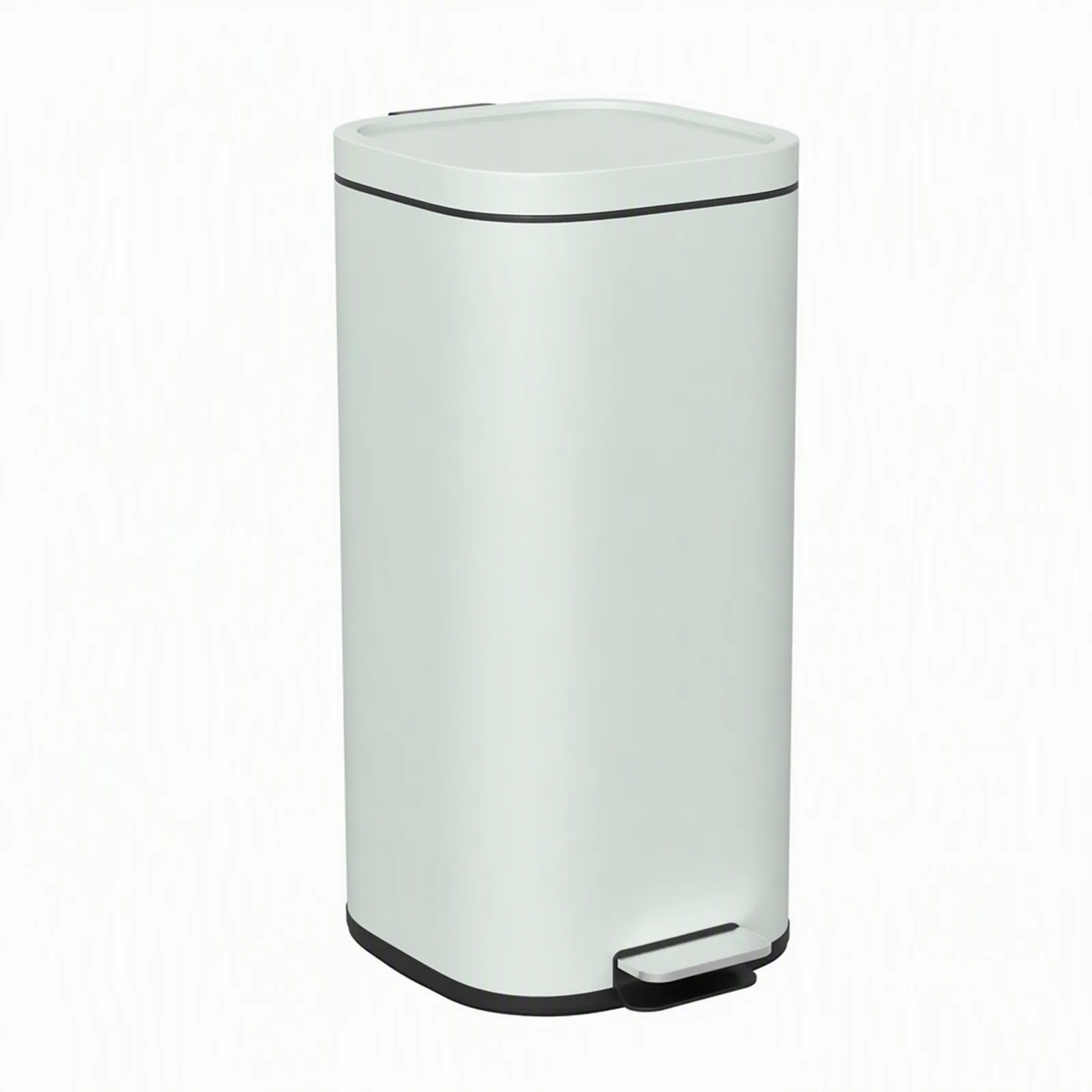 HOMCOM 30L Kitchen Bin, Compact Pedal Bin with Soft-Close and Stay-Open Lid, Removable Bucket for Kitchen, Home, Office, Green
