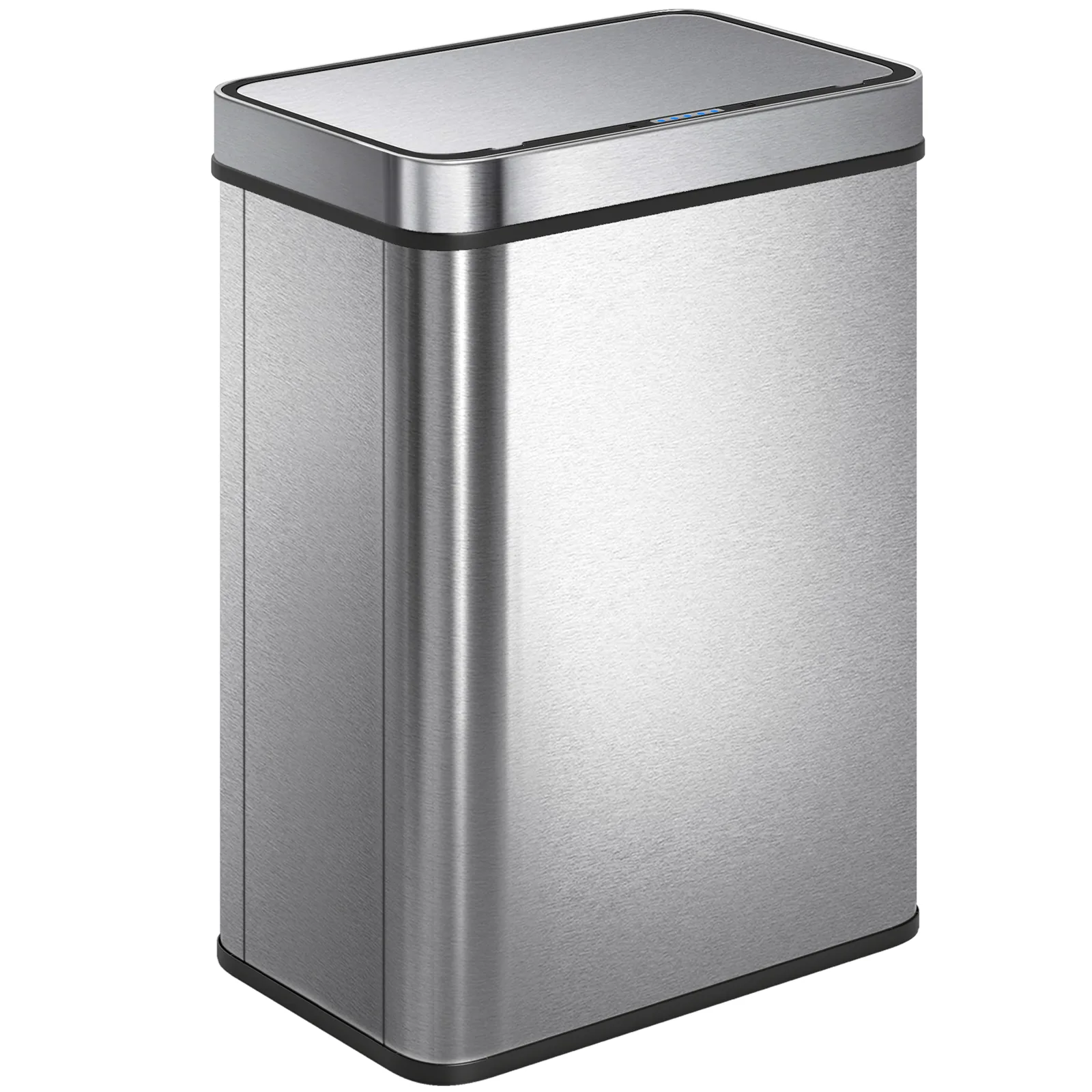 HOMCOM 50 L Sensor Can, Sensor Bin with Soft-Close Lid, Fingerprint-Proof Stainless Steel, Silver Tone