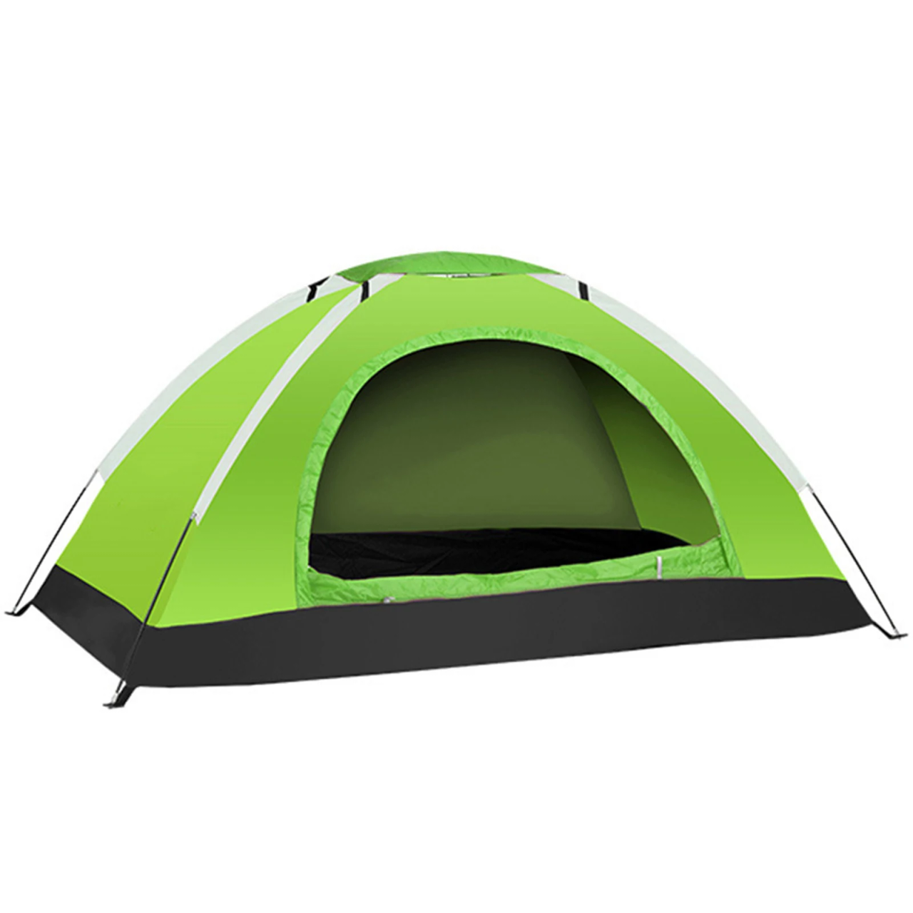 Ultralight Camping Tent Single Layer Portable Hiking Tent Anti-UV Coating For Fishing Backpacking Trip Hiking Parts 1/2 Person